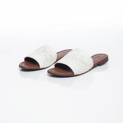 Cassandra Raffia Blanc